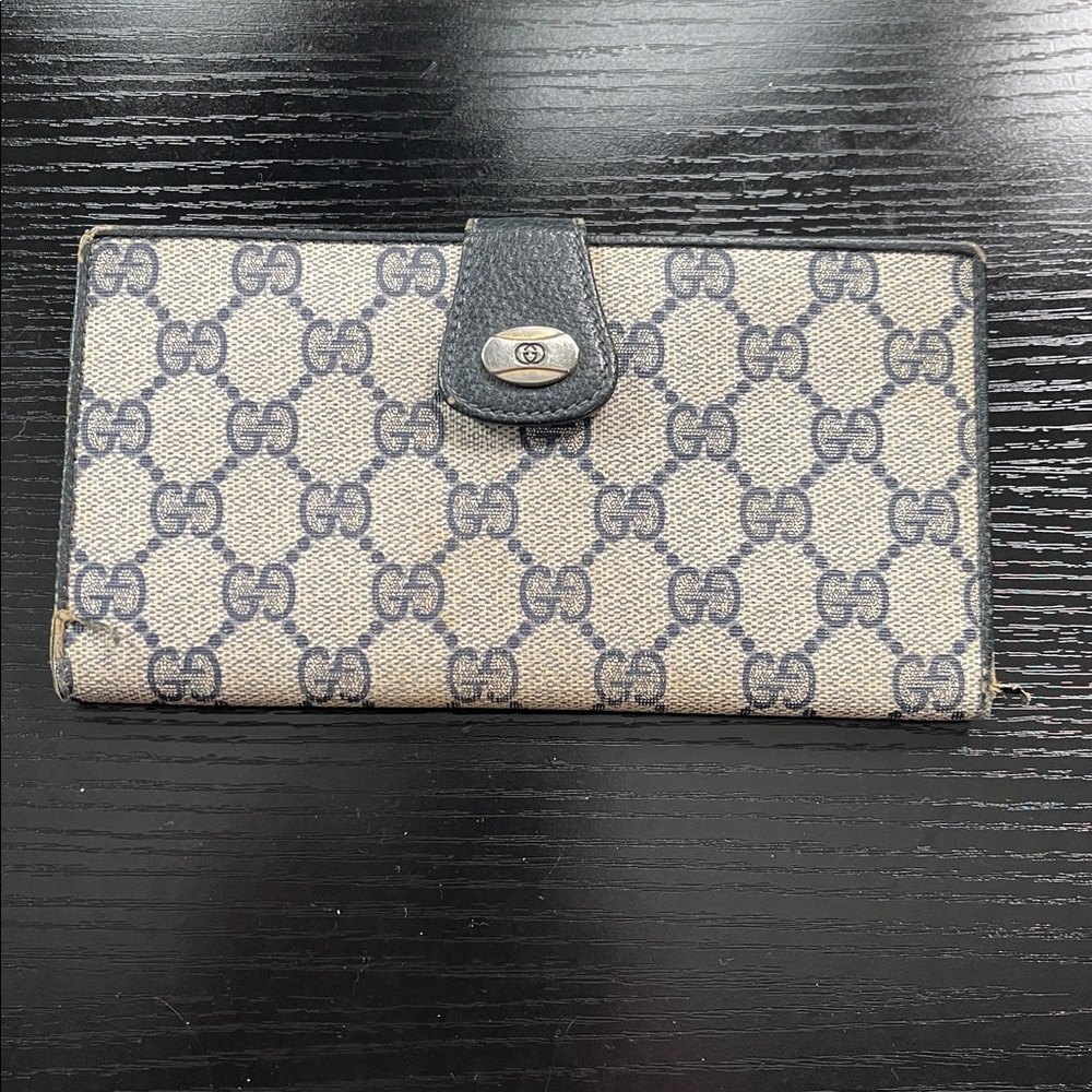 Gucci Monogram Black and Gray Wallet